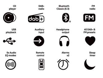 CADENA PURE CLASSIC STEREO MINI BLANCO CD BT USB