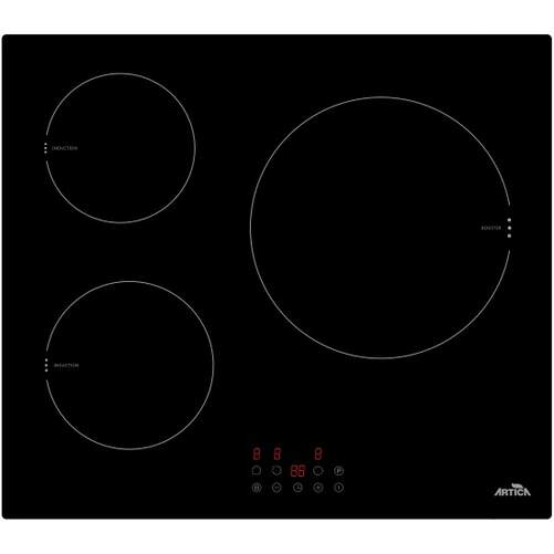 Placa Inducción Artica AEI6003 - 3 Zonas (1 Grande 28cm), Táctil, Función Booster, Temporizador