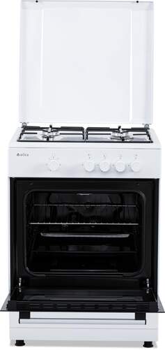 Cocina de gas butano Artica AKF6060W Blanca - 60x60cm, 4 Fuegos, Doble Vidrio, FFD (termopar)
