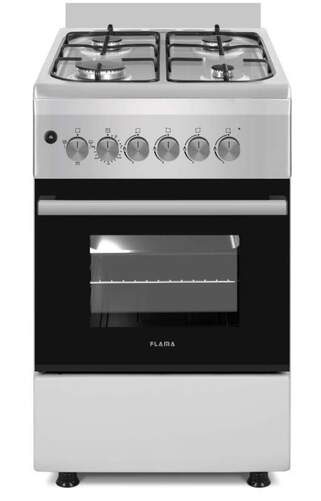 Cocina Mixta Flama 8253FL - 4 Fuegos a Gas Butano, 60x60cm, Horno El&eacute;ctrico, Acero Inox, Tapa