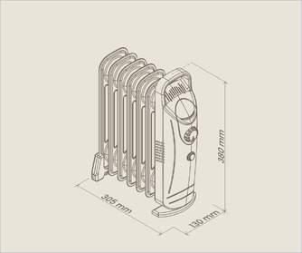 RADIADOR ACEITE MINI ARTICA ARAM800 800W