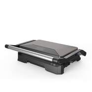 Grill Black+Decker BXGR1001E - 1000W, superficie de cocci&oacute;n 20x14,5cm, apertura 180&ordm;, asa toque frio