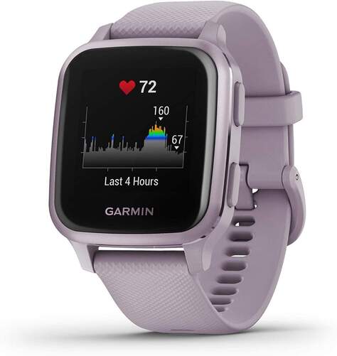 Garmin Venu Sq Lavanda - GPS, Pulsioxímetro, Garmin Pay, Sensores ABC, BT + ANT