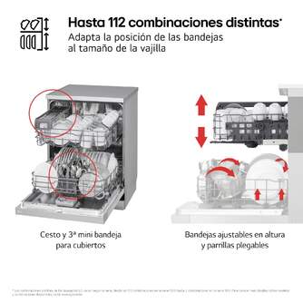 LVJ. LG DF142FV 5P QUADWASH 45DB INOX