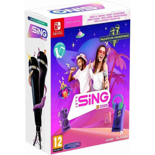 Let&#39;s Sing 2025 - Nintendo Switch, incluye 2 micrófonos