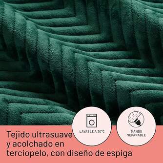 MANTA DAGA RELAX SUAVE VERDE 160X120 3P 6T LAVABLE