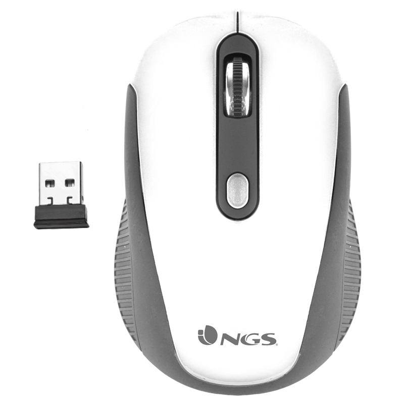 Ngs Haze White wireless 1600 dpi blanco 1600dpi 8001600 2.4ghz nano receptor con cable 8435430605358 raton inalambrico 2.4