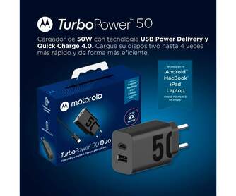 CARGADOR MOTOROLA 1XUSB A C DE 50W CABLE USB C