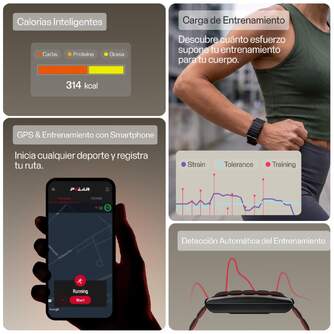 SMART BAND POLAR LOOP GEN2 BLK/CHE SIL S-M