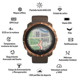 SMARTWATCH POLAR GRIT X2 BRN S/L