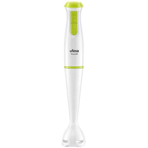 Batidora Ufesa Pulsar 600 - 600 W, 2 cuchillas, función turbo, blanco y verde