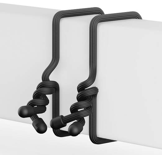 Soporte flexible GoPro con bridas Gear Tie - Resistente y flexible, base giratoria 360&ordm;