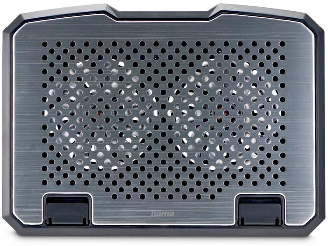Ventilador para portátil Hama - Inclinable, Silencioso, hasta 40 cm, antideslizante, aluminio
