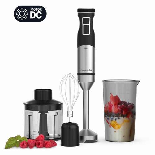 Batidora Universal Blue Twisty Total 7070X - 700 W, Motor DC, C/A, 9 Velocidades, Negro, Inox