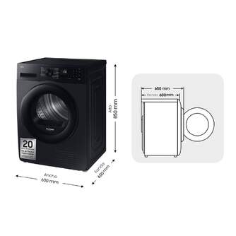 SECADORA SAMSUNG DV90DG52A0ABEC 9K BC DSP NEGRO