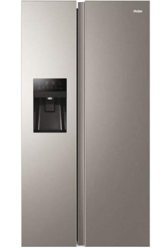 Frigorífico Americano Haier HSR3918FIMP - Clase F, 515L, NoFrost Multi Air Flow, Dispensador, Inox