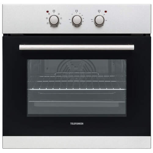 Horno Telefunken TLK105MX - A, Multifunción, 8 Programas, Grill Doble, Mandos giratorios, Inox