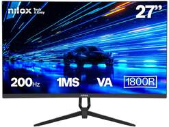 Monitor curvo Nilox 27" NXM27CRV2001 - Full HD, LED, 200 Hz, 1 ms tiempo de respuesta, AMD FreeSync