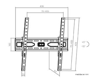SOPORTE TV INC GENIUM GSPIN75 45KG 32-75