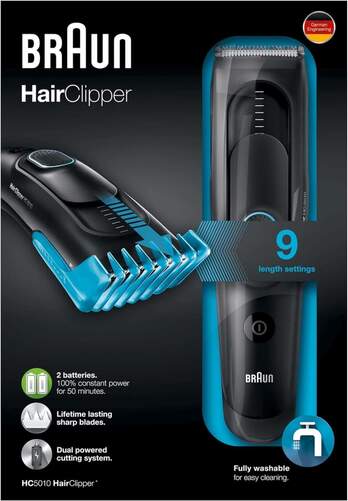 Cortapelo Braun HC5010 - Recargable, 40 min de afeitado