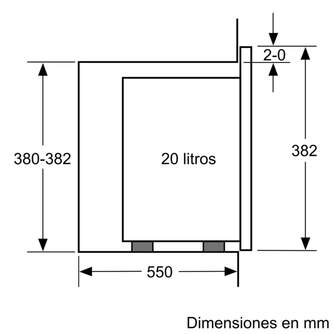MICR. SIEMENS BF525LMS0 20L AP.IZ ENCASTRABLE 38CM