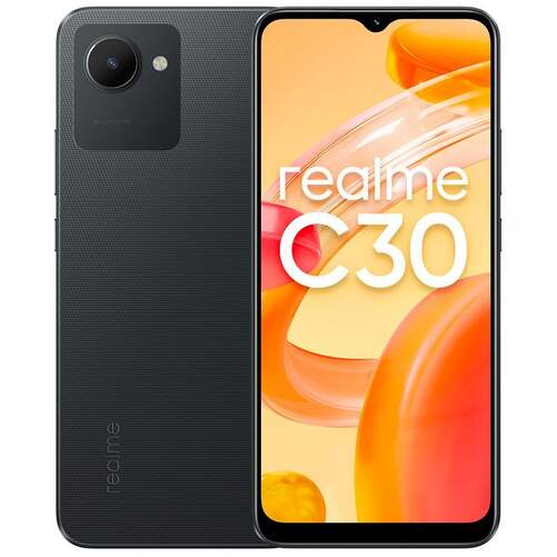 Realme C30 3/32GB Negro - 6.5" 120Hz, Unisoc T612 1.82Ghz, 8/5Mpx, 5000mAh