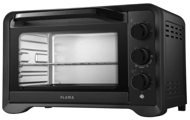 Horno Sobremesa Flama 1539FL - 6 Tipos Convección, 60 L, 2000 W, Negro