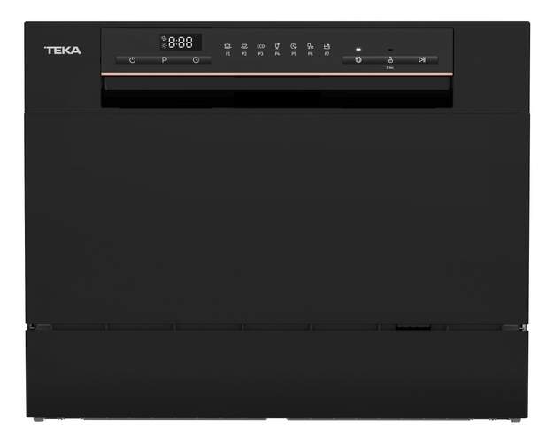 Lavavajillas Compacto Teka LC24700 - Clase F, 7 programas, 49 dB, Inicio diferido, Negro