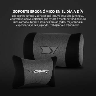 SILLA GAMING DRIFT DR90 XXL GRIS NEGRO