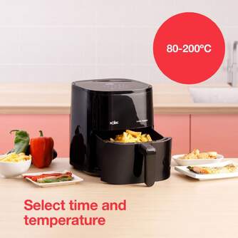 FREIDORA AIRE SOLAC FA1400D 5L DIGITAL NEGRA