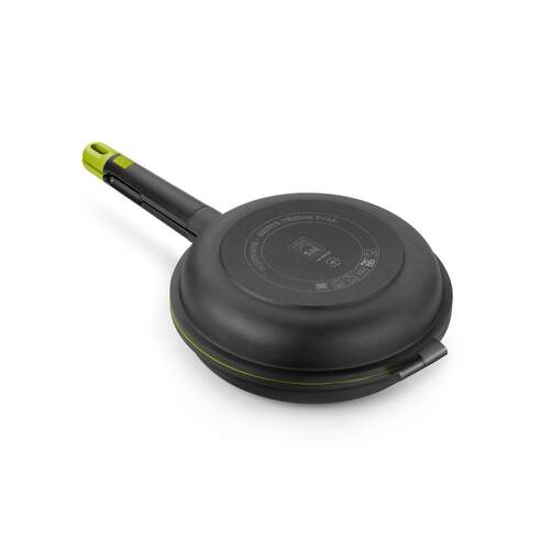 Sartén BRA Doble Foodie Tortillas - 20 cm, Antiadherente, Verde, Negro