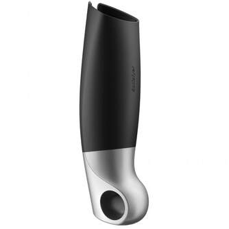 SATISFYER POWER MASTURBATOR BLACK SILVER