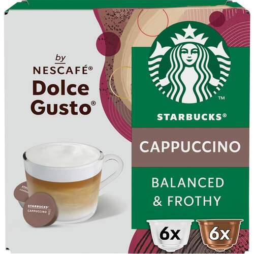 Estuche Dolce Gusto Starbucks - Cappuccino, 12 cápsulas