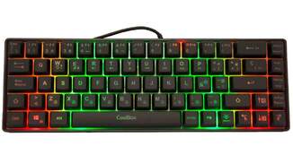 Teclado Coolbox TM065 RGB - 10 modos de iluminaci&oacute;n RGB, compacto, atajos multimedia