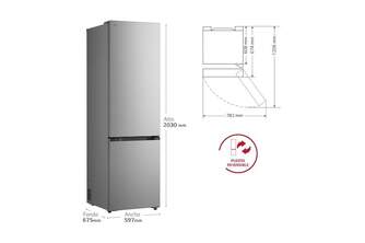 FRICOM. LG GBBS726CPY 203x60 375L INOX METALFRESH