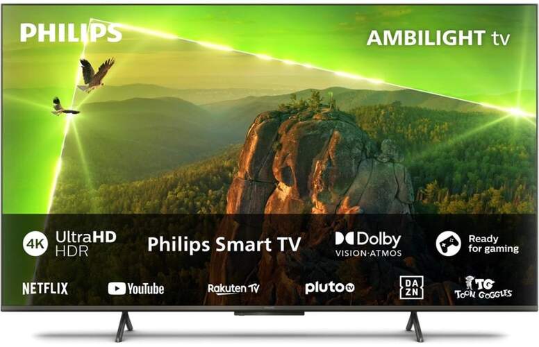 TV 75" Philips 75PUS8118/12 - 4K, Smart TV, HDR10+, Ambilight, Dolby Vision/Atmos 20W, HDMI 2.1