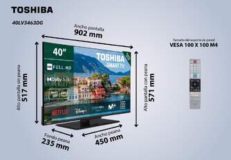 TV TOSHIBA 40%%%quot; 40LV3463DG FHD SMART TV PEANA