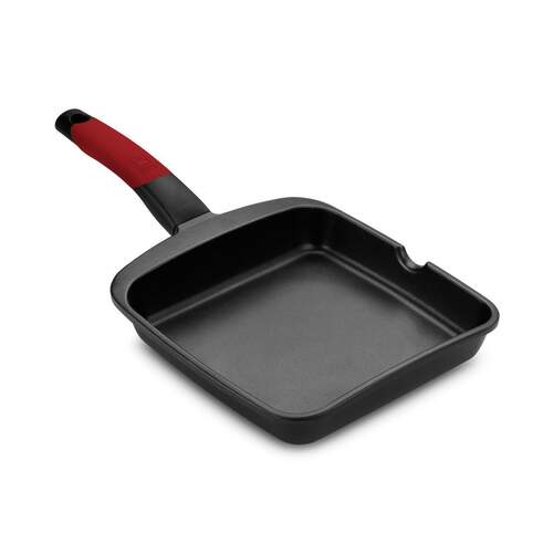 Sart&eacute;n Asadora sin rayas BRA Premiere - 28 cm, rojo, revestimiento Tefl&oacute;n, libre de PFOA