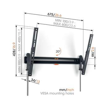 SOPORTE TV VOGELS TVM 3613 TILT LARGE WALL MOUNT