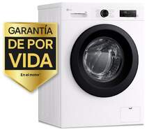 Lavadora LG F4X1009NWK - 9 kg, 1400 rpm, Clase A, Vapor, Antialergia, Tapa Extraible