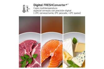 FRICOM. LG GBBS726CPY 203x60 375L INOX METALFRESH