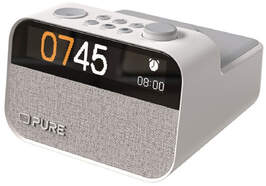 Reloj Despertador Pure Moment Change Blanco - Cargador inalámbrico, Bluetooth 5.3, Radio FM