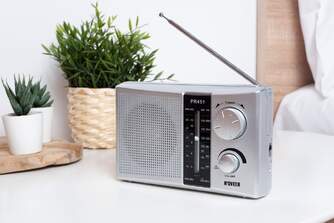 RADIO PORTATIL ELBE NOVEEN PR451 PLATA