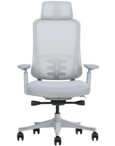 Silla Ergonómica Phoenix Lira - Estructura Nylon, Reposacabezas ajustable, Reposabrazos 3D, Blanca