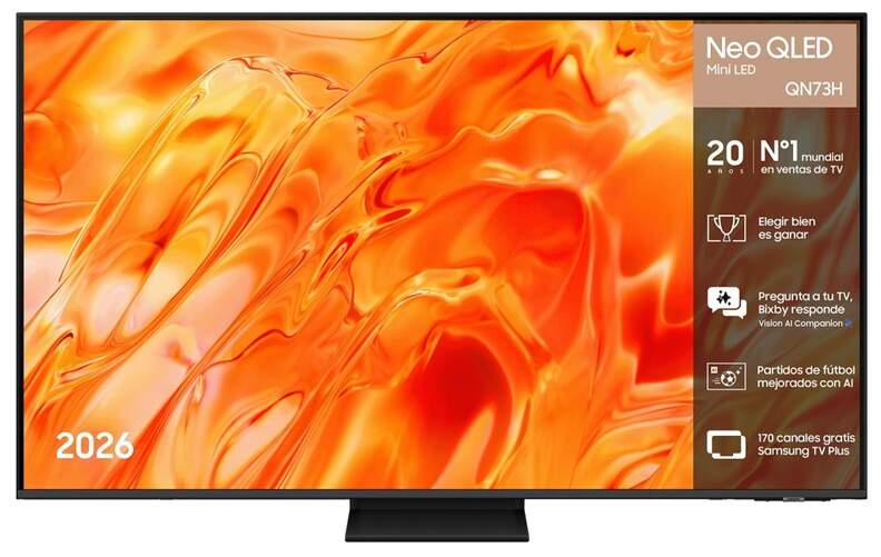 TV Samsung 75" NeoQLED TQ75QN73H - 4K Ultra HD, 120 Hz, SmartTV Tizen, HDR10+ Adaptive