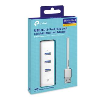 ADAPTADOR TP-LINK UE300 3xUSB 1x ETHERNET GIGABIT