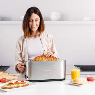 TOST. TAURUS MY TOAST LEGEND 1R LARGA INOX 1000W