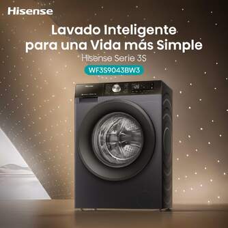 LVD. HISENSE WF3S9043BB3 9K 1400R NEGRA