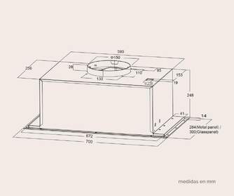 CAMPANA INTEG ARTICA AINTEGRA70CI 70CM C INOX