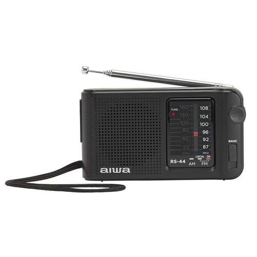 Radio port&aacute;til AIWA RS44 Negro - Radio AM y FM, antena telesc&oacute;pica